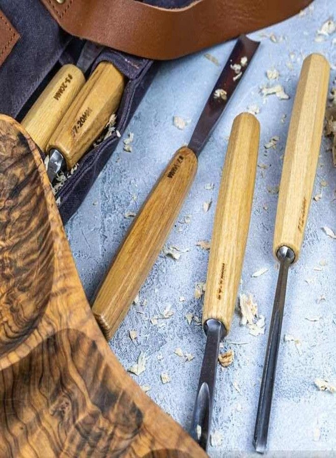 BUYOHLIC أدوات نحت الخشب من بايوهليك، طقم نحت الخشب مكون من 12 قطعة مع حقيبة قماشية، مجموعة أزاميل نجارة للمبتدئين والمحترفين - Image 3